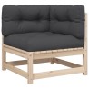 Salon de jardin 6 pcs avec coussins bois de pin massif 509395509395