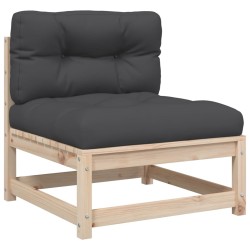 Salon de jardin 6 pcs avec coussins bois de pin massif 509395509395