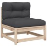 Salon de jardin 6 pcs avec coussins bois de pin massif 509395509395