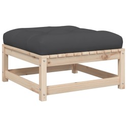 Salon de jardin 6 pcs avec coussins bois de pin massif 509395509395