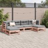 Salon de jardin 6 pcs et coussins bois massif sapin de douglas 509400509400