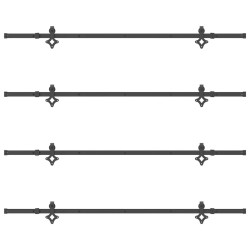 Kit de quincaillerie de porte coulissante 427 cm acier noir 509401509401