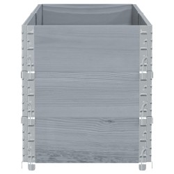 Jardinière gris 150x50 cm bois massif de pin 509403509403
