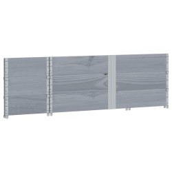 Jardinière gris 150x50 cm bois massif de pin 509403509403