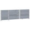 Jardinière gris 150x50 cm bois massif de pin 509403509403