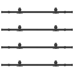 Kit de quincaillerie de porte coulissante 305 cm acier noir 509404509404