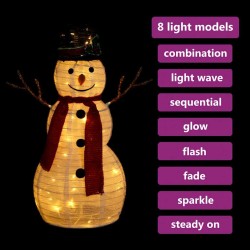 Figurine de bonhomme de neige de Noël à LED Tissu 60 cm 509409509409