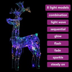 Renne de décoration de Noël 90 LED 60x16x100 cm Acrylique 509411509411