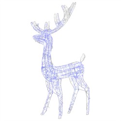 Renne de décoration de Noël Acrylique 140 LED bleues 120 cm 509412509412