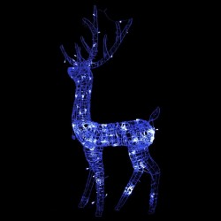Renne de décoration de Noël Acrylique 140 LED bleues 120 cm 509412509412