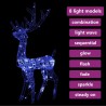 Renne de décoration de Noël Acrylique 140 LED bleues 120 cm 509412509412
