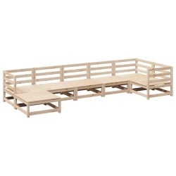 Salon de jardin 7 pcs bois de pin massif 509413509413
