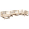 Salon de jardin 7 pcs bois de pin massif 509413509413