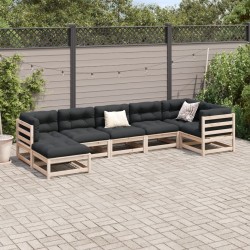 Salon de jardin 7 pcs bois de pin massif 509413509413