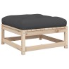 Salon de jardin 6 pcs avec coussins bois de pin massif 509414509414
