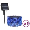 Lampes solaires 5 pcs 5x200 LED Bleu Intérieur Extérieur 509418509418