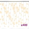 Rideau lumineux à glaçons LED 10m 400LED Blanc chaud 8fonctions 509425509425