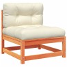 Salon de jardin 6 pcs avec coussins cire marron bois pin massif 509427509427
