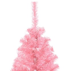 Sapin de Noël artificiel avec support rose 120 cm PVC 509431509431
