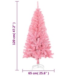 Sapin de Noël artificiel avec support rose 120 cm PVC 509431509431