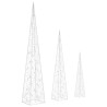 Jeu de cônes lumineux à LED Acrylique Blanc froid 60/90/120 cm 509437509437
