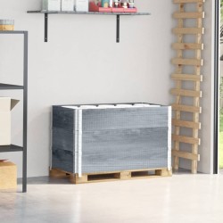 Colliers de palette 3 pcs gris 100x50 cm bois de pin solide 509442509442