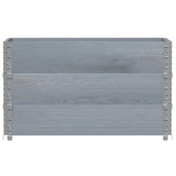 Colliers de palette 3 pcs gris 100x50 cm bois de pin solide 509442509442
