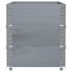 Colliers de palette 3 pcs gris 100x50 cm bois de pin solide 509442509442