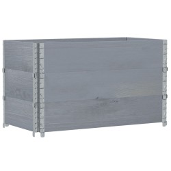 Colliers de palette 3 pcs gris 100x50 cm bois de pin solide 509442509442