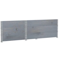 Colliers de palette 3 pcs gris 120x80 cm bois de pin solide 509444509444