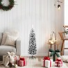 Sapin de Noël artificiel mince flocon de neige vert 120 cm PVC 509455509455