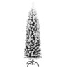 Sapin de Noël artificiel mince flocon de neige vert 120 cm PVC 509455509455