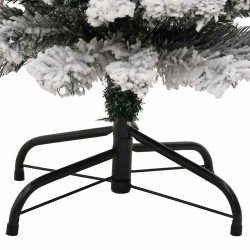 Sapin de Noël artificiel mince flocon de neige vert 120 cm PVC 509455509455