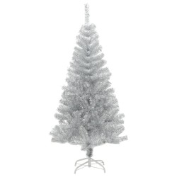 Sapin de Noël artificiel avec support argenté 120 cm PET 509458509458