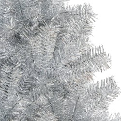 Sapin de Noël artificiel avec support argenté 120 cm PET 509458509458