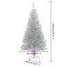 Sapin de Noël artificiel avec support argenté 120 cm PET 509458509458