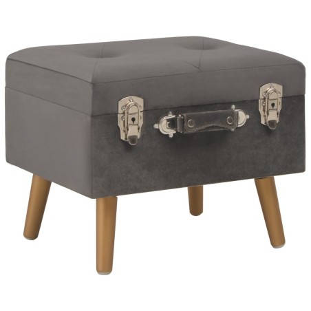 Tabouret de rangement 40 cm Gris Velours 509461509461