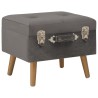 Tabouret de rangement 40 cm Gris Velours 509461509461