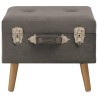 Tabouret de rangement 40 cm Gris Velours 509461509461