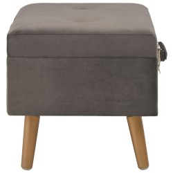 Tabouret de rangement 40 cm Gris Velours 509461509461