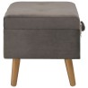 Tabouret de rangement 40 cm Gris Velours 509461509461