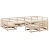 Salon de jardin 9 pcs bois de pin massif 509470509470