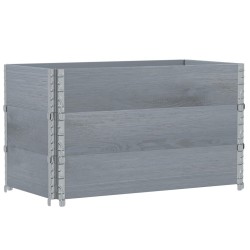 Jardinière gris 100x50 cm bois massif de pin 509471509471