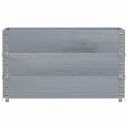 Jardinière gris 100x50 cm bois massif de pin 509471509471
