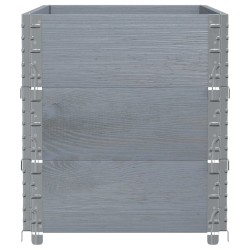 Jardinière gris 100x50 cm bois massif de pin 509471509471