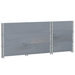 Jardinière gris 100x50 cm bois massif de pin 509471509471