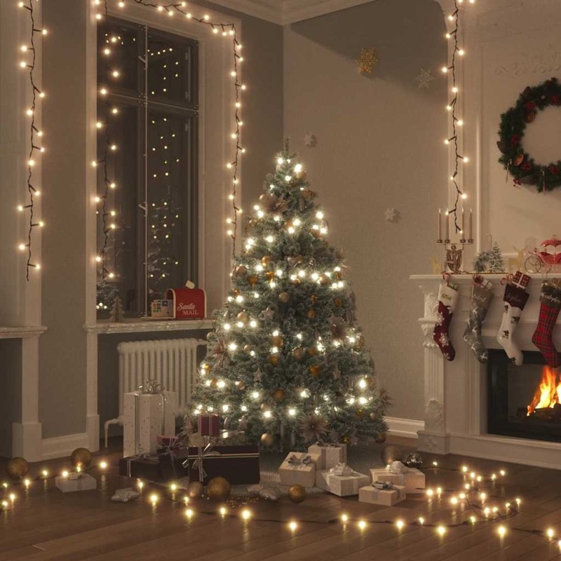 Guirlande LED avec 300 LED Blanc chaud 30 m PVC 509473509473