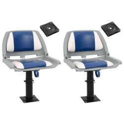 Sièges bateau lot de 2 piédestal hauteur réglable pivotant 360° 509480509480