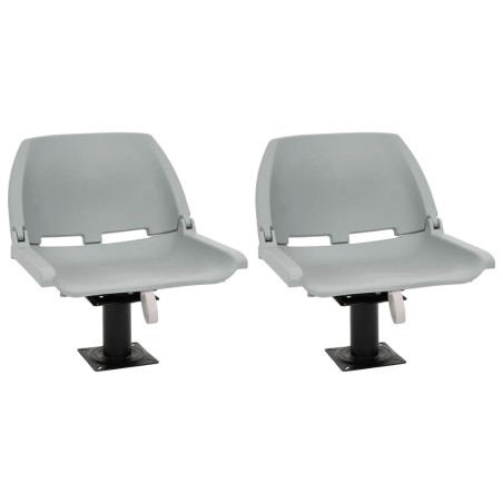 Sièges de bateau lot de 2 avec piédestal pivotant à 360° 509509509509