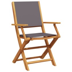 Chaises de jardin pliantes lot de 8 tissu et bois massif 509520509520